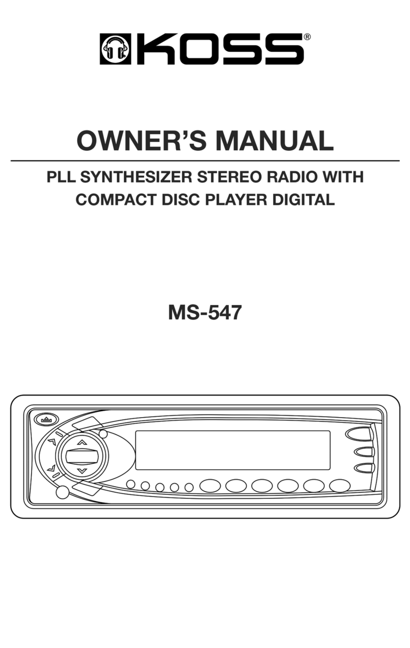 Koss MS-547 owner's manual