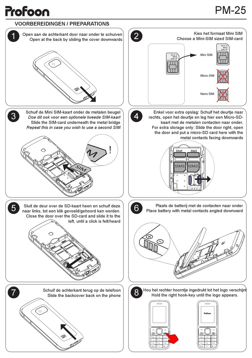 Profoon PM-25 Instruction sheet