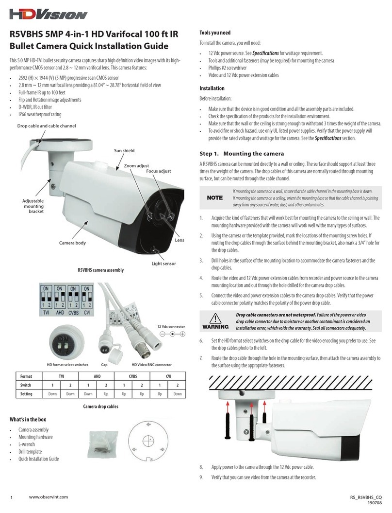HDVision R5VBHS Quick installation guide