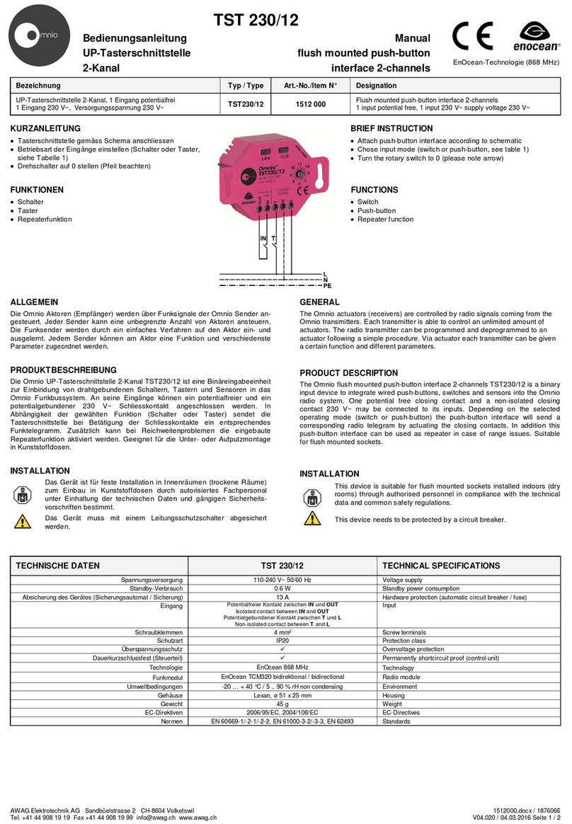 Omnio TST 230/12 manual