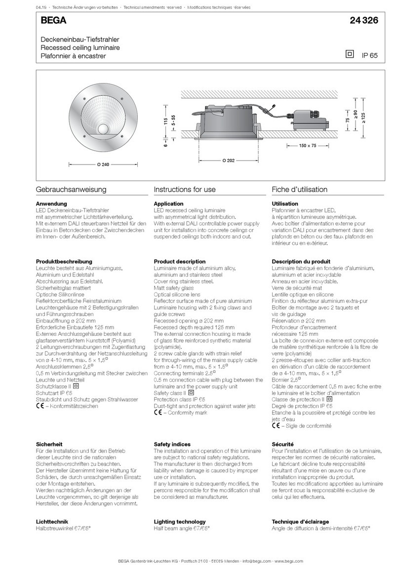 BEGA 24 326 Instructions for use