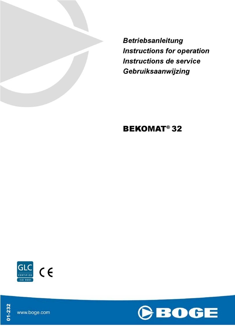 Boge BEKOMAT 32 Instructions for operation Boge BEKOMAT 32 Instructions for operation