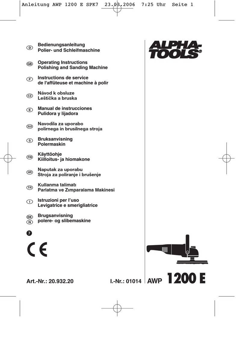 Alpha tools AWP 1200 E operating instructions
