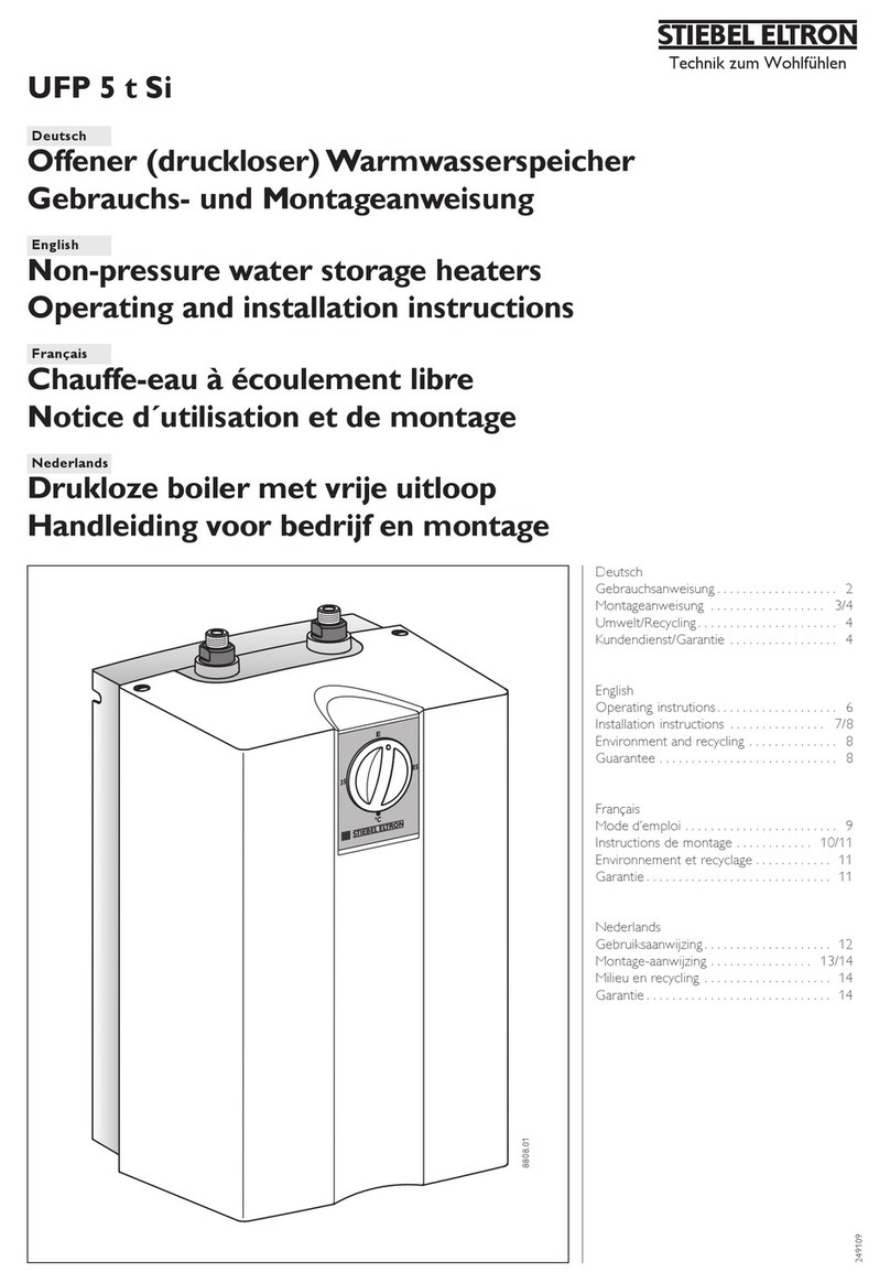 STIEBEL ELTRON UFP 5 t Si Operating and installation instructions STIEBEL ELTRON UFP 5 t Si Operating and installation instructions
