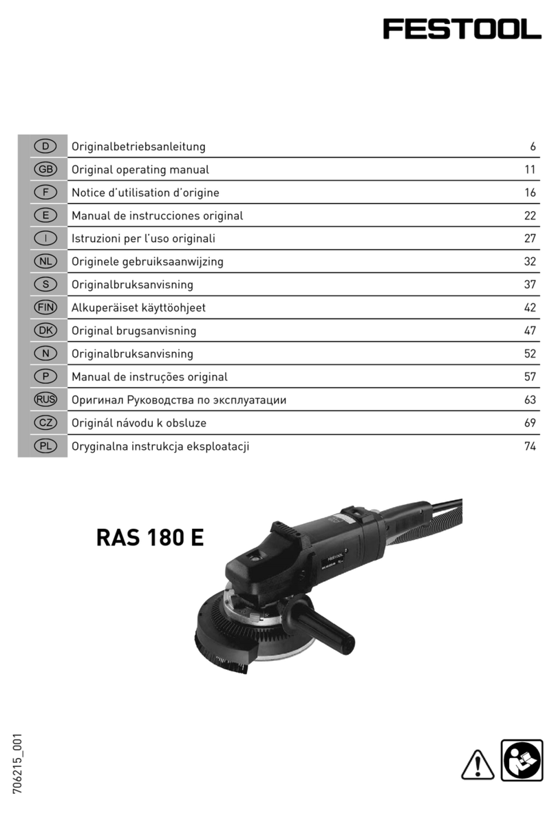Festool RAS 180 E Installation instructions