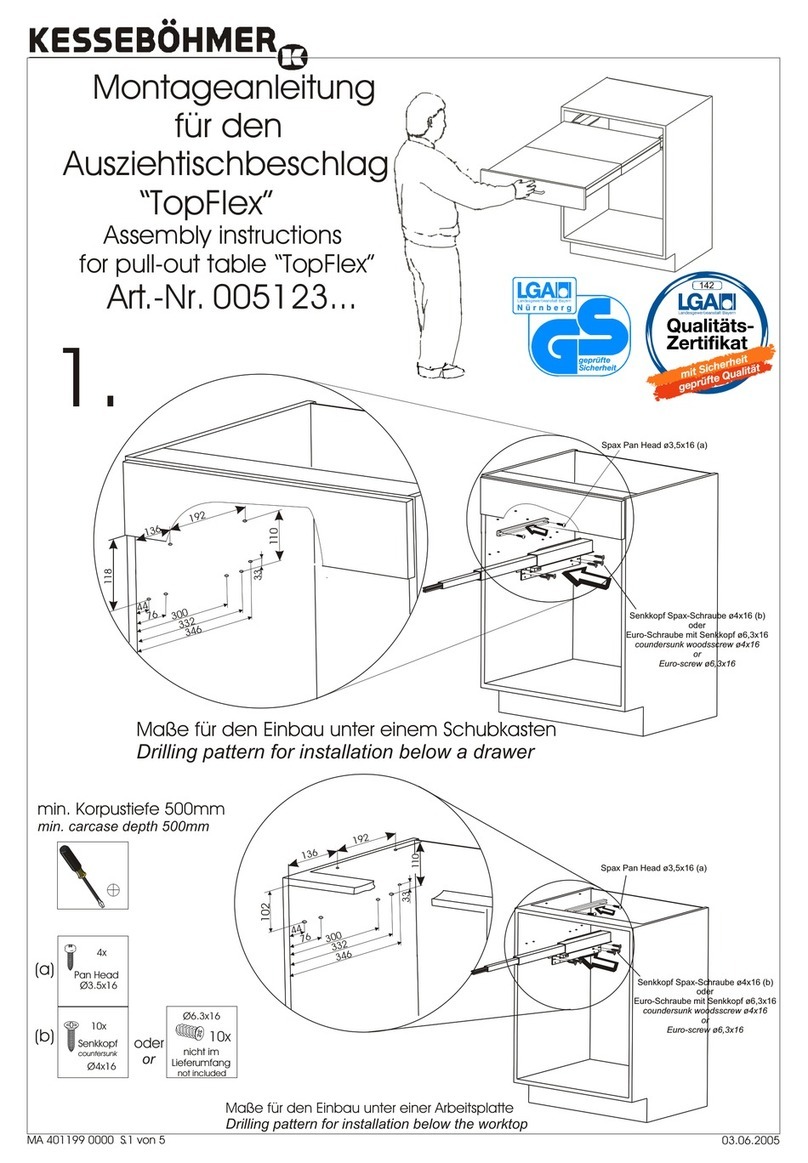 Kesseböhmer TopFlex Assembly instructions