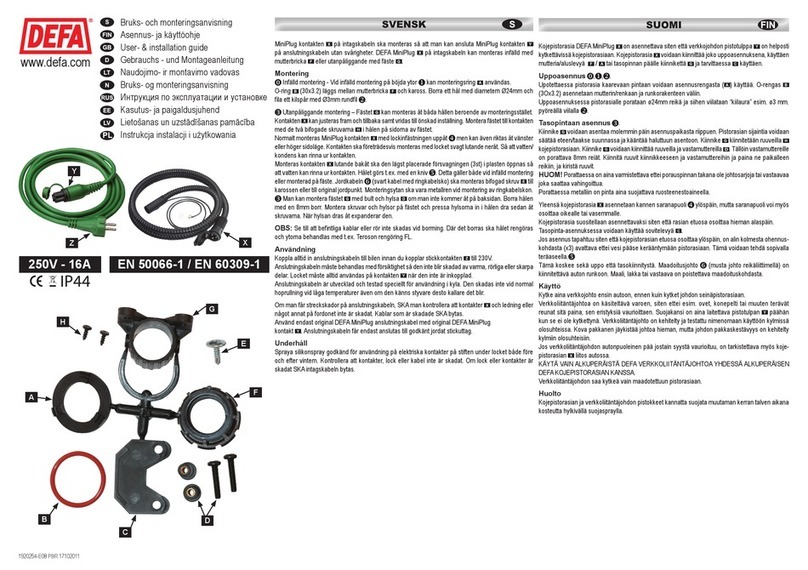 DEFA MiniPlug User's installation guide