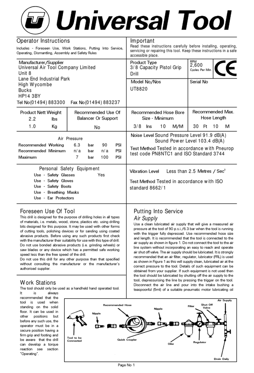 Universal Tool UT8820 Specifications