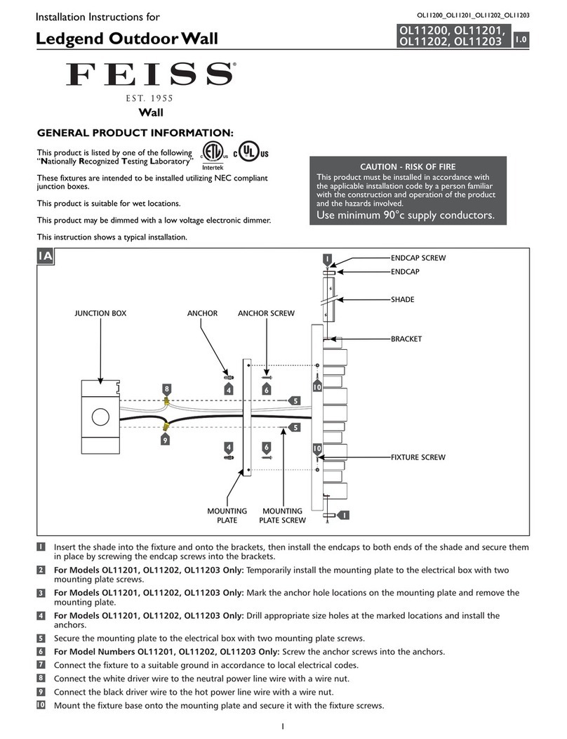 Feiss Ledgend OL11200 installation instructions