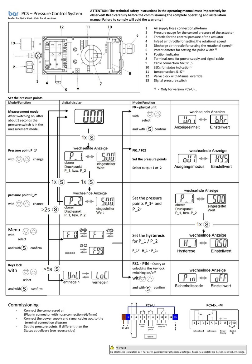 bar PCS Series quick start