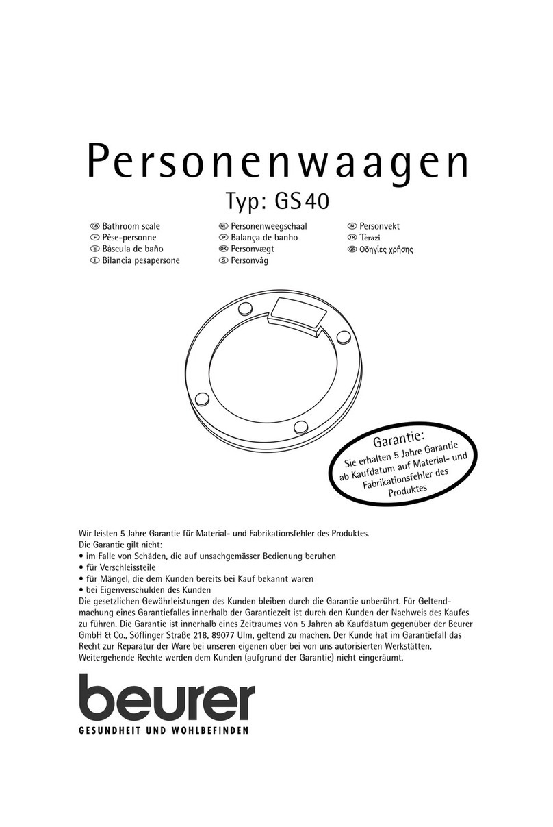 Beurer GS40 User manual