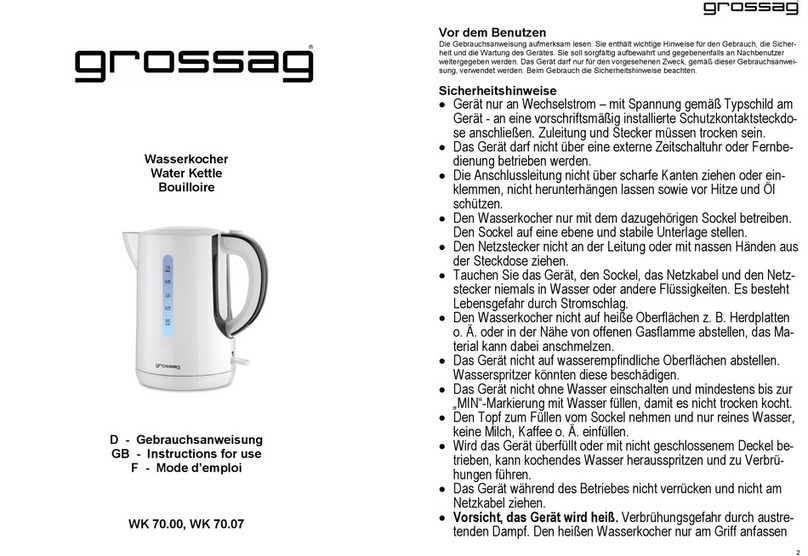 grossag WK 70.00 Instructions for use