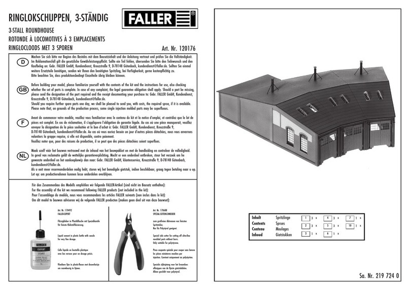 Faller 3-STALL ROUNDHOUSE User manual Faller 3-STALL ROUNDHOUSE User manual