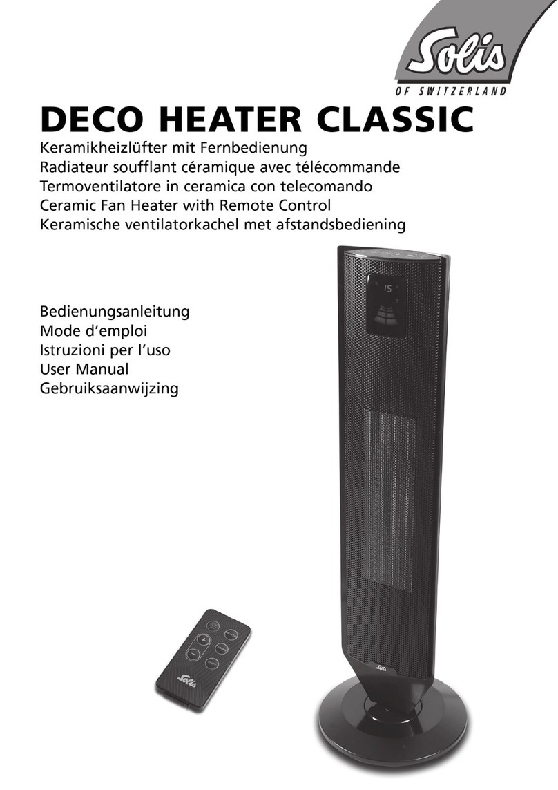 SOLIS DECO HEATER CLASSIC user manual