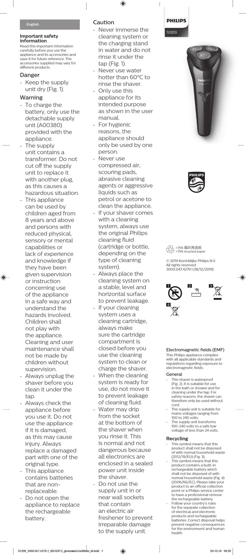 Philips S1203 User manual