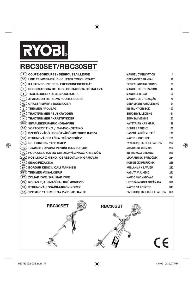 Ryobi RBC30SET Operator's manual