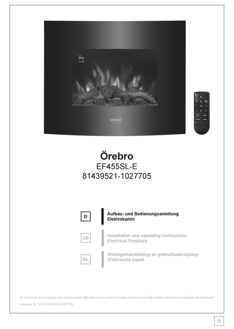 KNsing Orebro EF455SL-E Installation and operating instructions