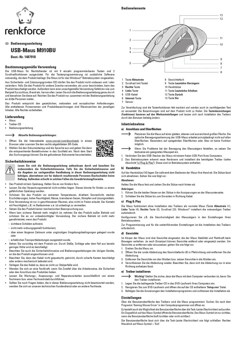 Renkforce M910BU operating instructions
