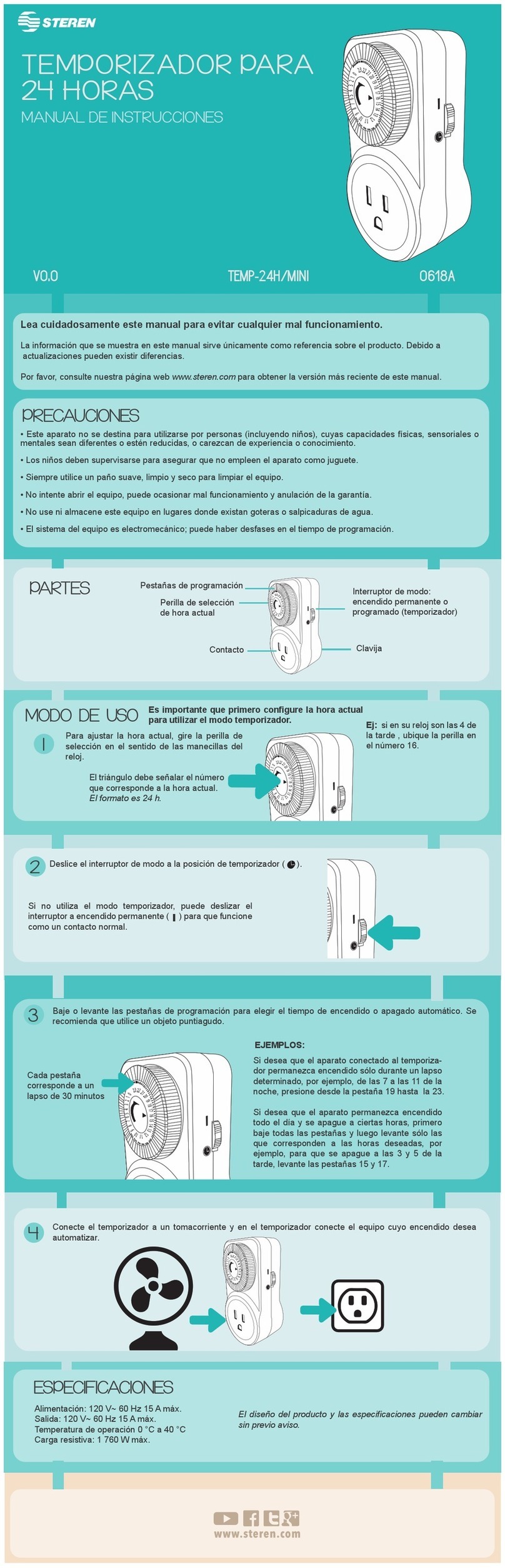Steren TEMP­24H/MINI User manual