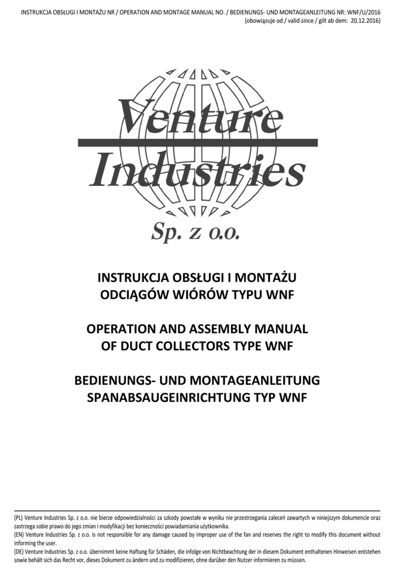 Venture Industries WNF Series Operation and assembly manual