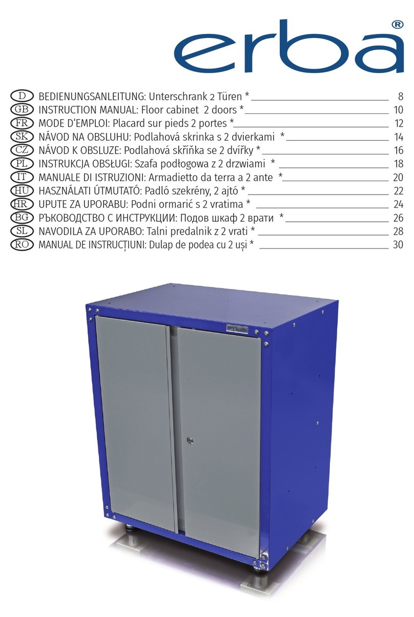 ERBA Floor cabinet 2 doors 06746 instruction manual