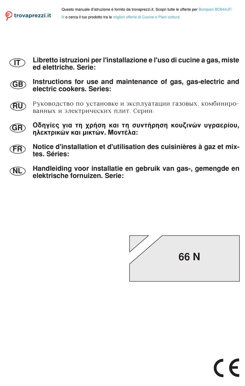 Bompani 66 N Series Specification sheet Bompani 66 N Series Specification sheet