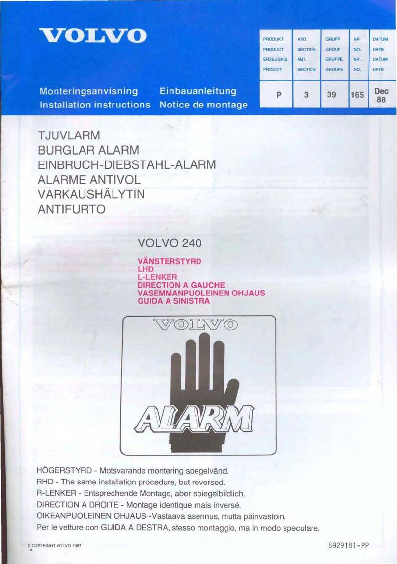 Volvo P-3-39-165 installation instructions