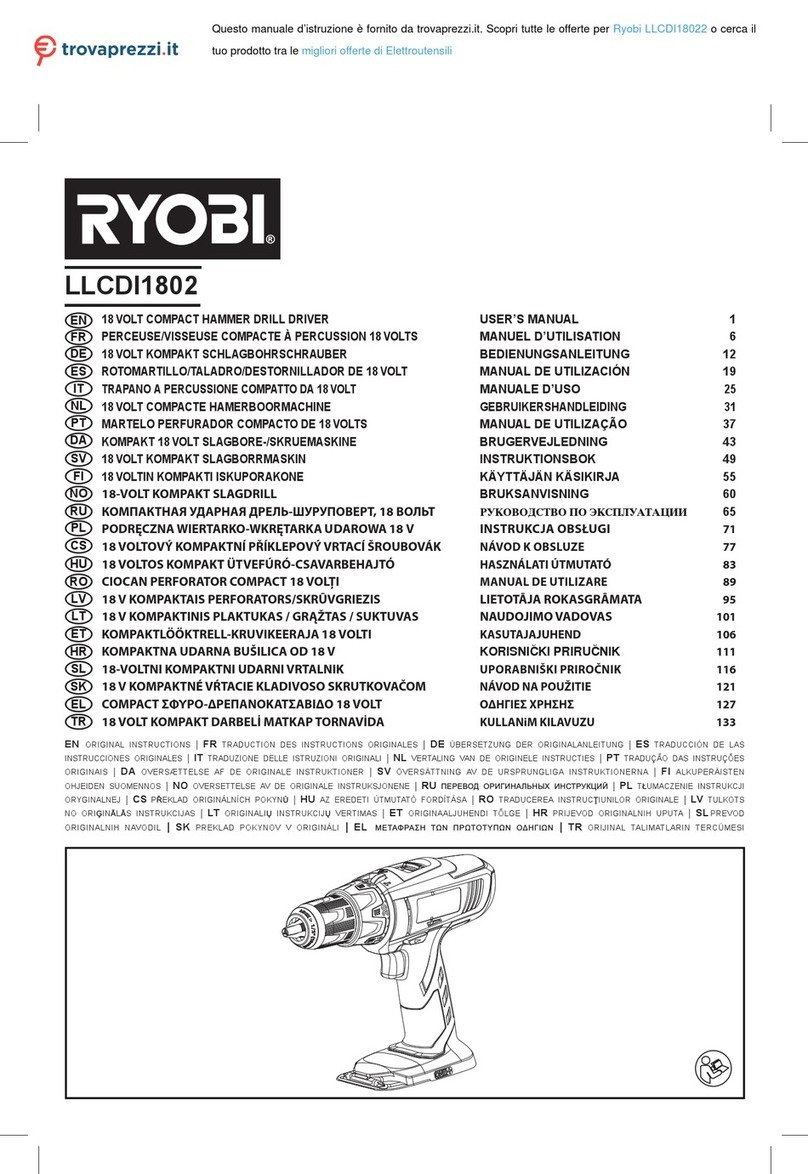 Ryobi LLCDI1802 user manual