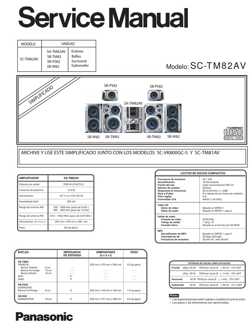 Panasonic SC-TM82AV User manual
