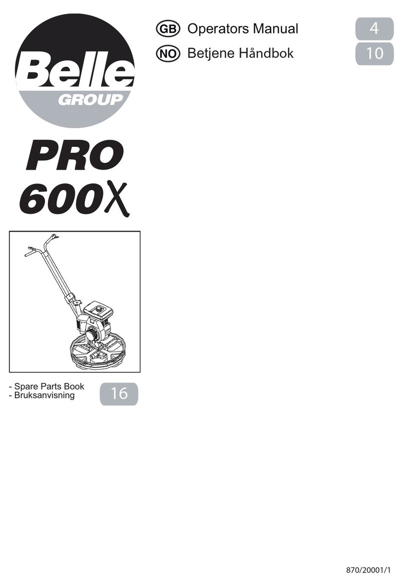 Belle Pro 600X Operator's manual