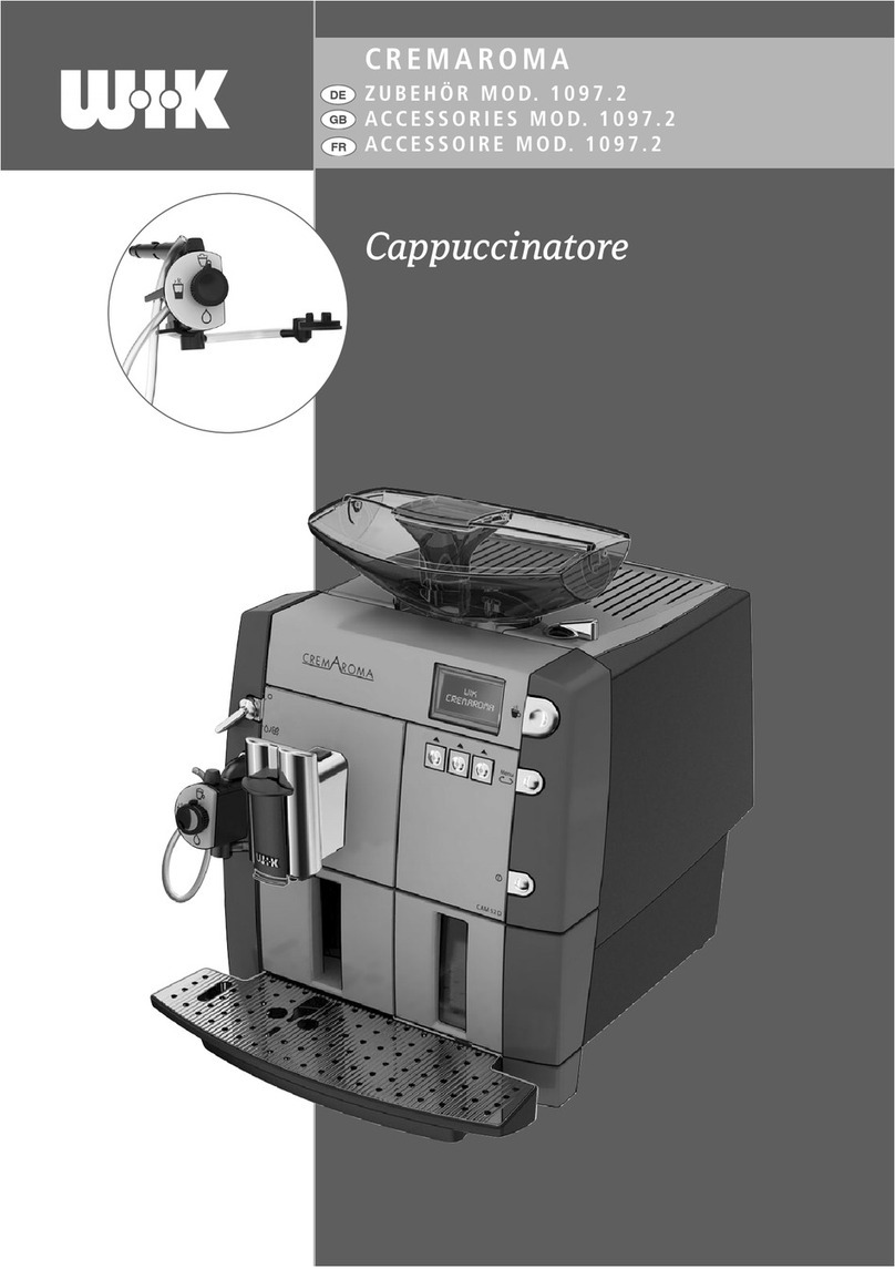 WIK CREMAROMA Cappuccinatore 1097.2 user manual WIK CREMAROMA Cappuccinatore 1097.2 user manual