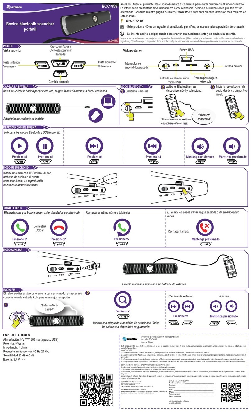 Steren BOC-858 manual