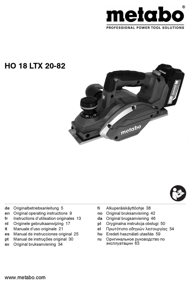 Metabo HO 18 LTX 20-82 User manual