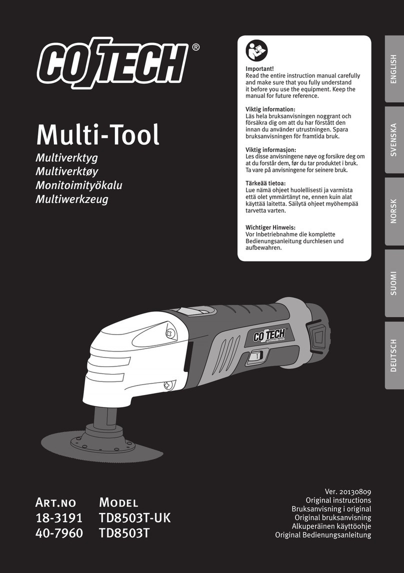 CO/Tech TD8503T-UK User manual