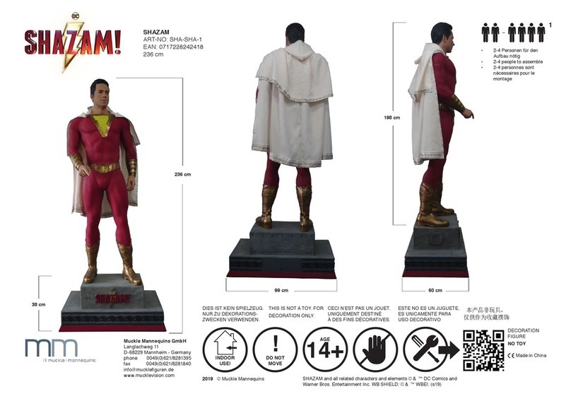 Muckle Mannequins SHAZAM! SHA-SHA-1 Assembly instructions
