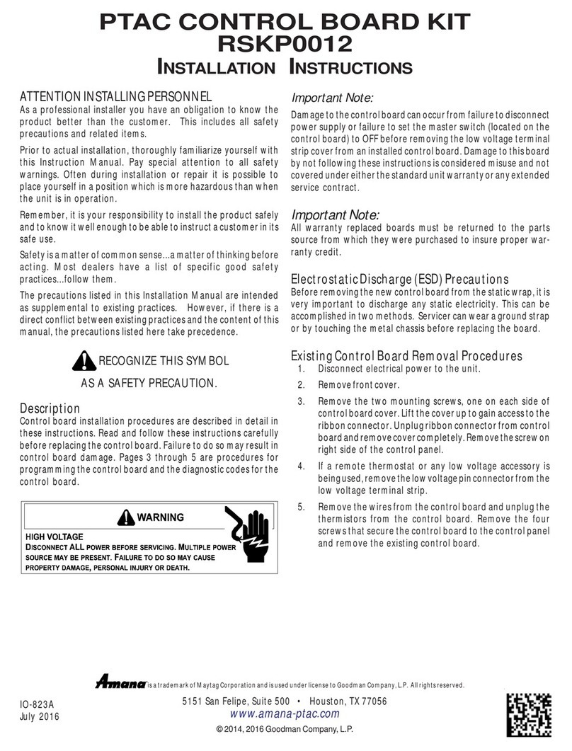 Amana RSKP0012 installation instructions