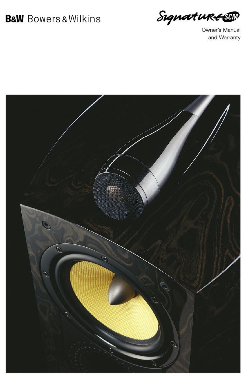 Bowers & Wilkins Signature SCM Instruction Manual Bowers & Wilkins Signature SCM Instruction Manual