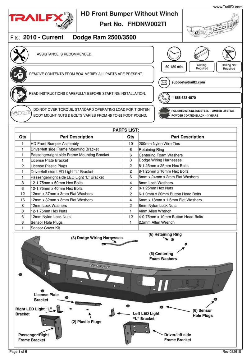 TrailFX FHDNW002TI User manual