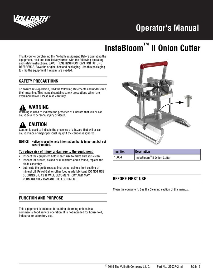 Vollrath InstaBloom II Operator's manual