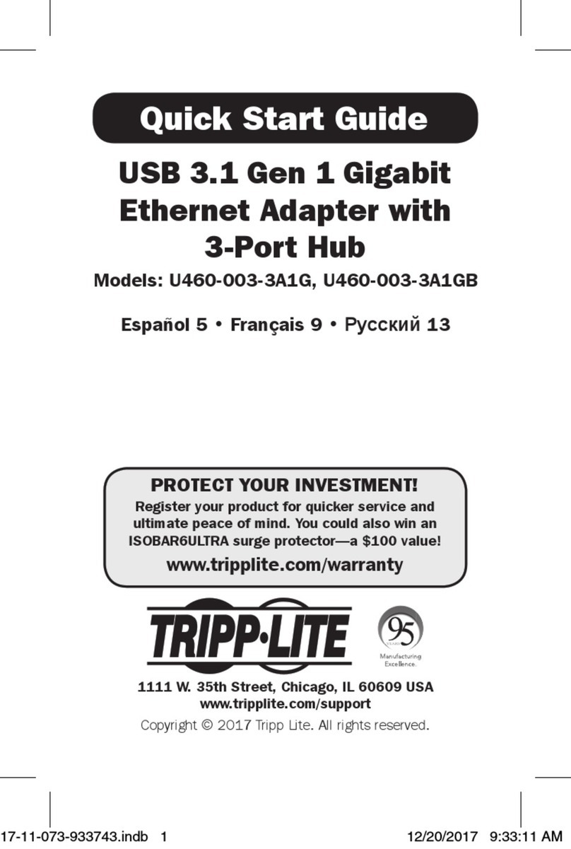 Tripp Lite U460-003-3A1G quick start guide