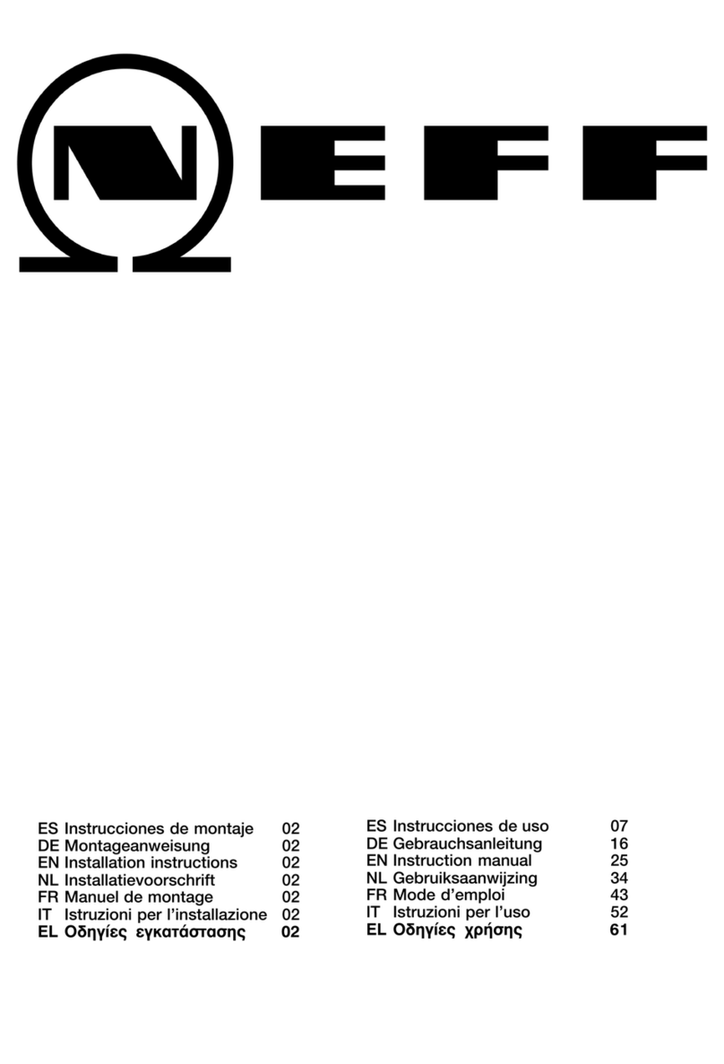 NEFF T4 E10X Series User manual