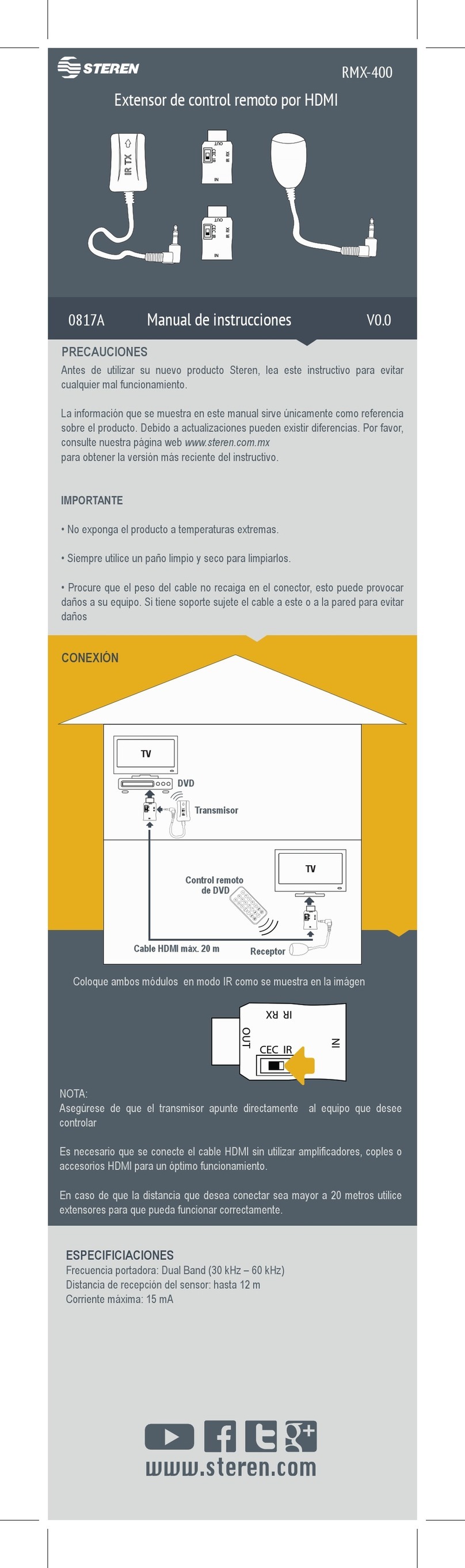 Steren RMX-400 instruction manual