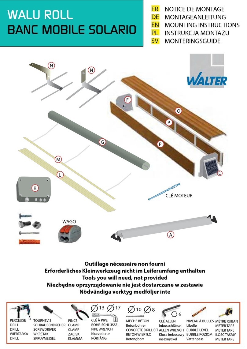 Walter Walu Roll Banc Mobil Solario Mounting instructions Walter Walu Roll Banc Mobil Solario Mounting instructions