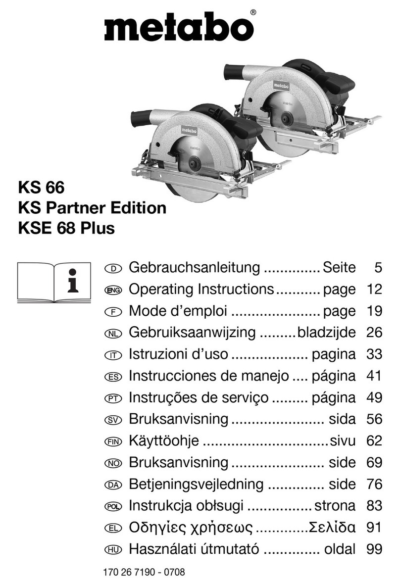 Metabo KS 66 - User manual