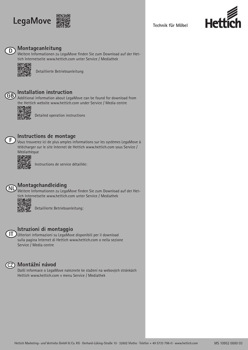 Hettich LegaMove User manual