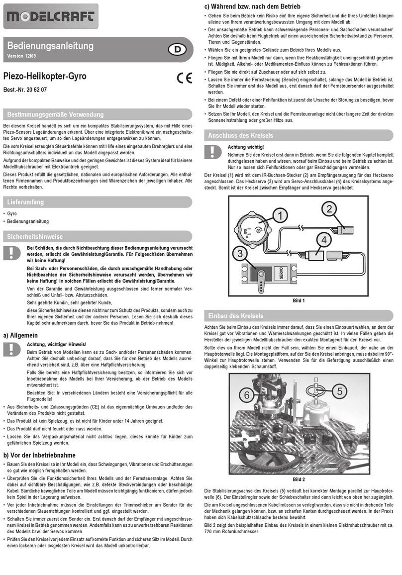 ModelCraft 20 62 07 operating instructions