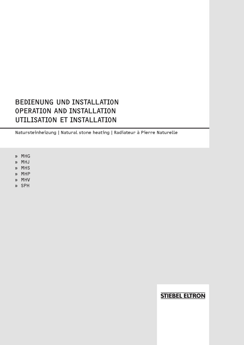 STIEBEL ELTRON MHG Series Operation and installation