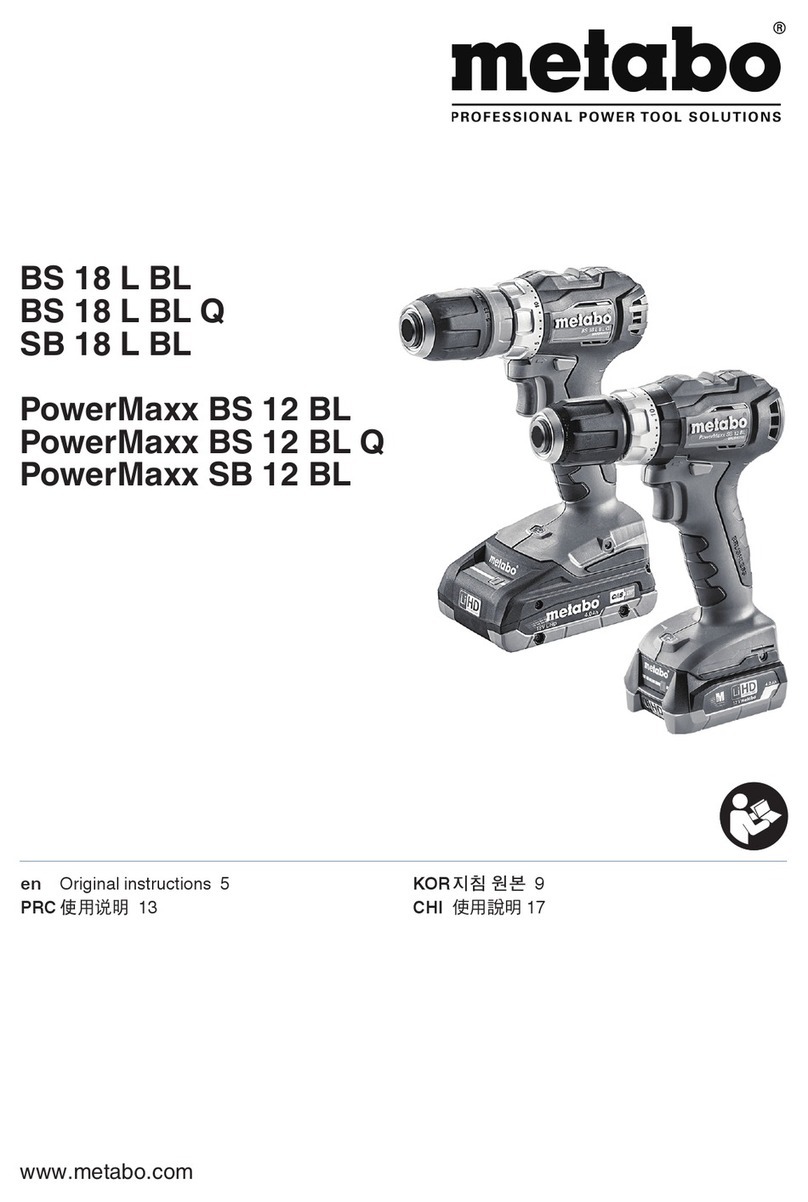Metabo BS 18 L User manual