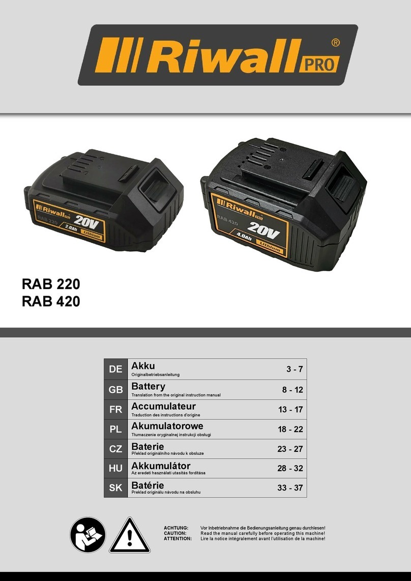 Riwall PRO RAB 220 Translation from the original instruction manual