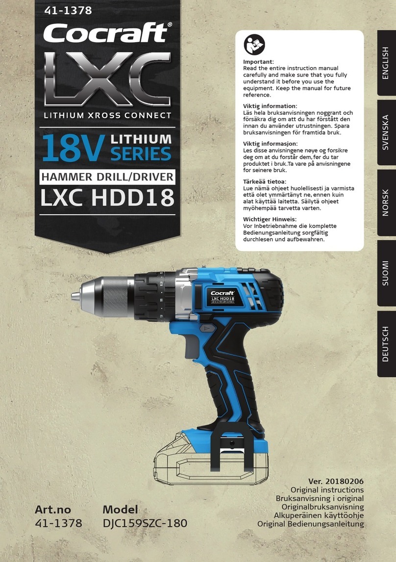 Cocraft 18V Lithium Series Original instructions